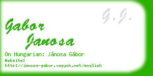 gabor janosa business card